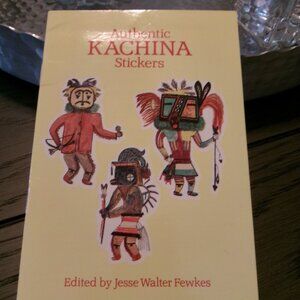 Vtg 1995 Dover Mini Book - AUTHENTIC KACHINA STICKERS JESSE FEWKES NEW UNUSED